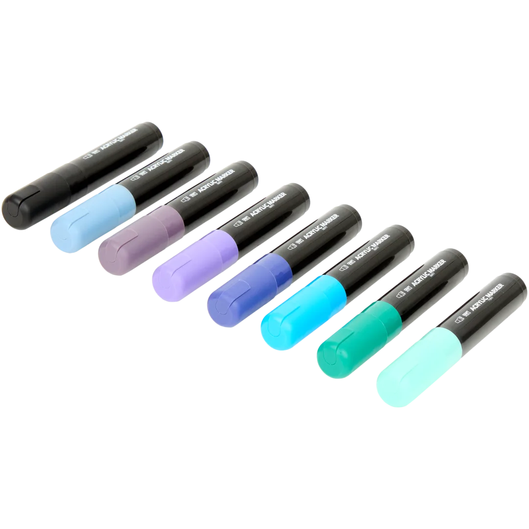 Acryl markers 8 stuks | diverse kleuren