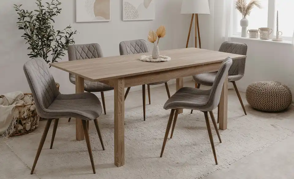 Esstisch in verschiedenen Größen Ben 120x70 cm Eiche sägerau (Nachbildung)