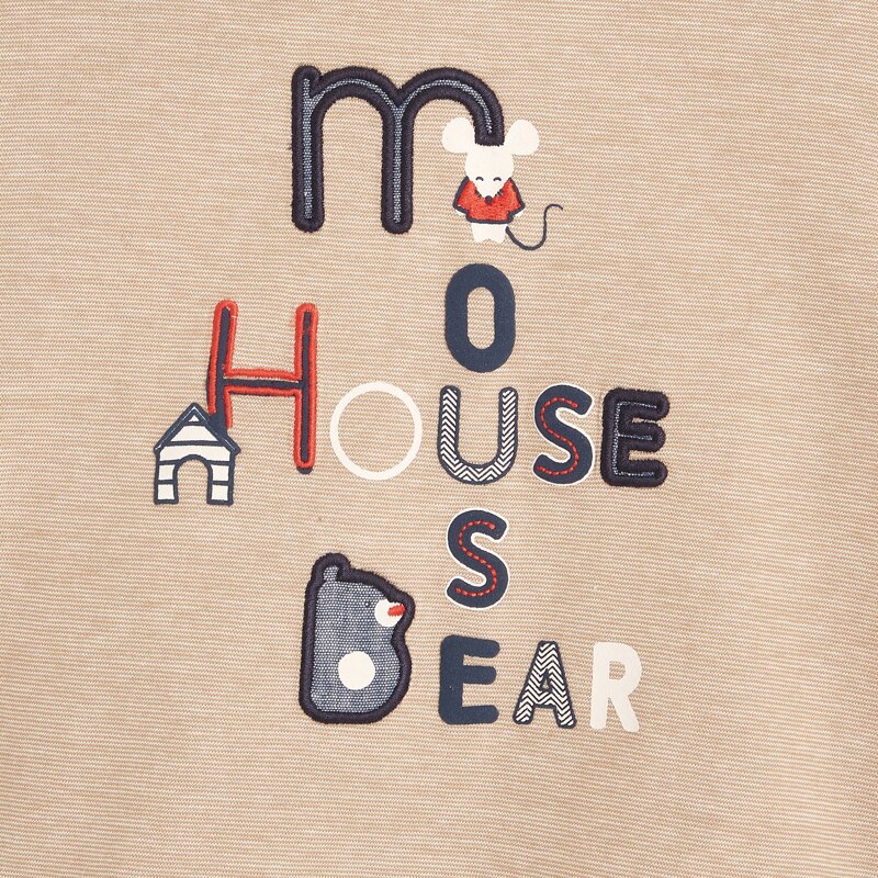 T-shirt rayé à message ludique blanc bébé garçon Blanc