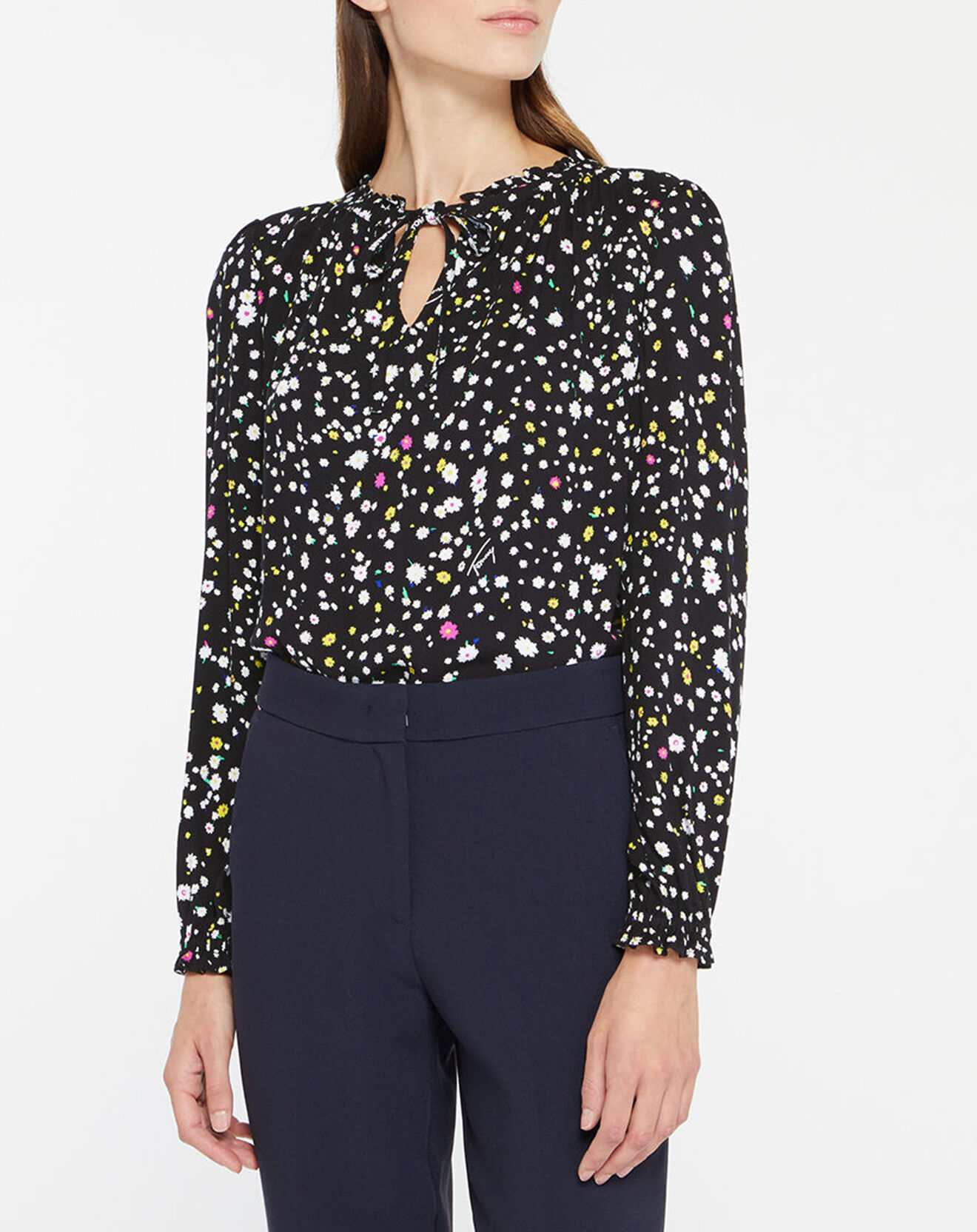 Tommy Jeans Blouse Fluide imprimée noir/multicolore