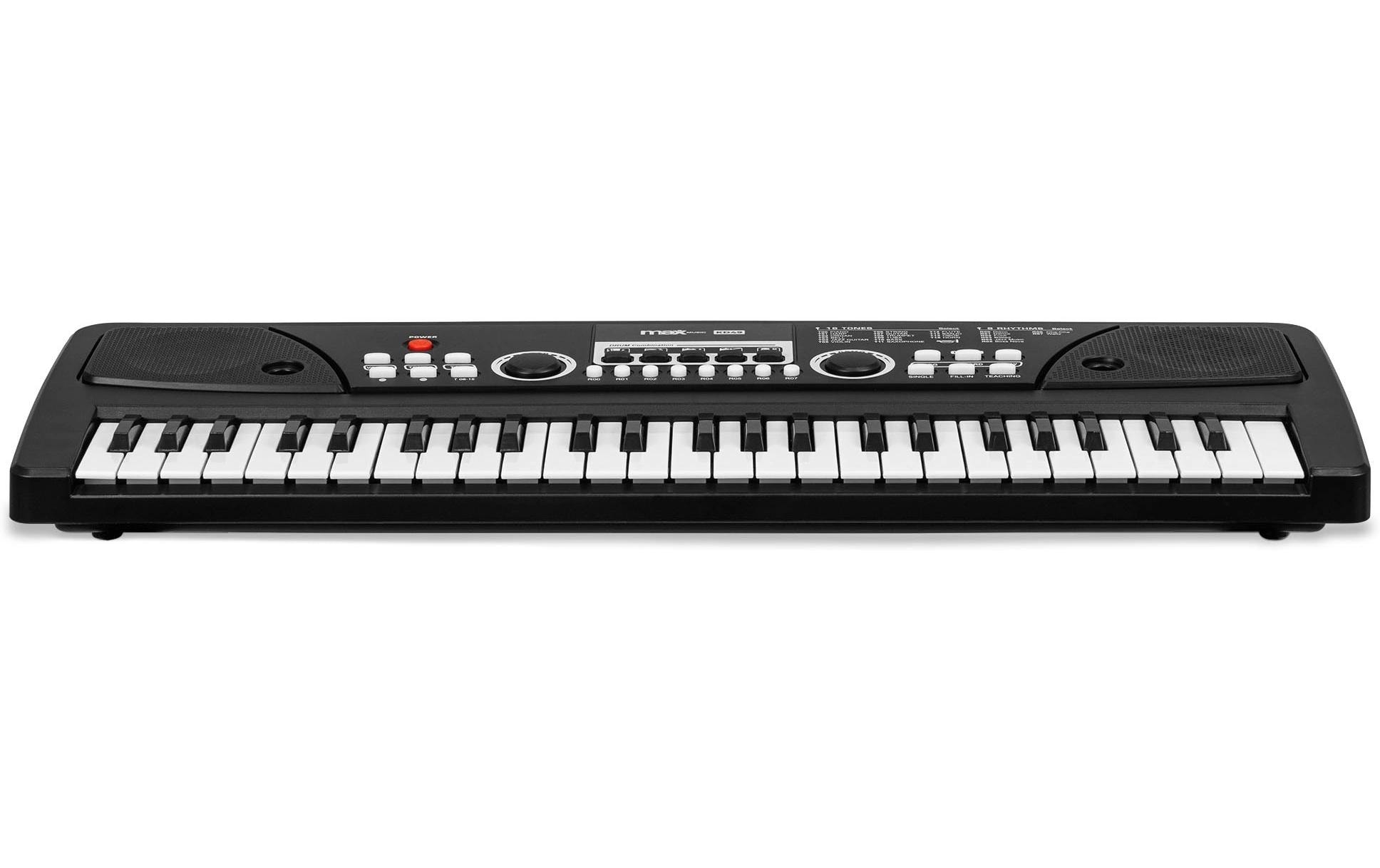Keyboard KD49Elektronisches Keyboard mit 49 Tasten und Duo-Lautsprechersystem