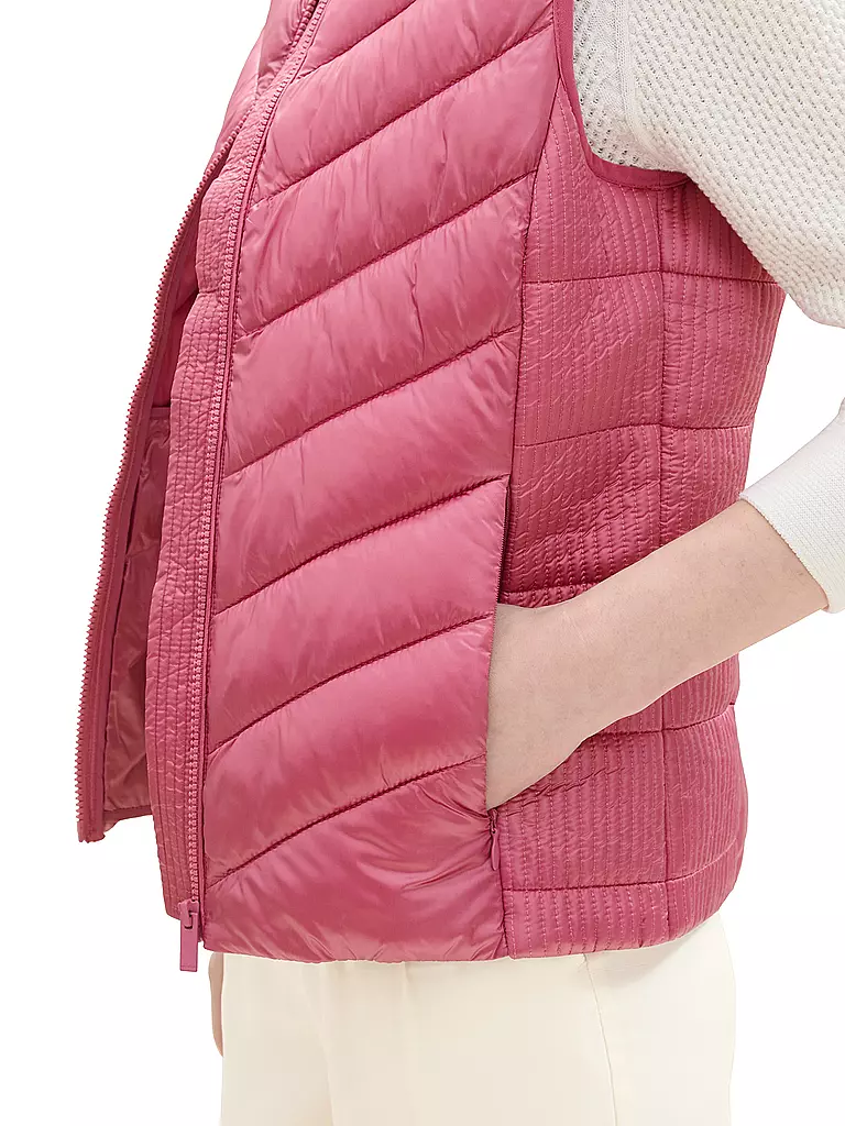 TOM TAILOR Steppgilet pink