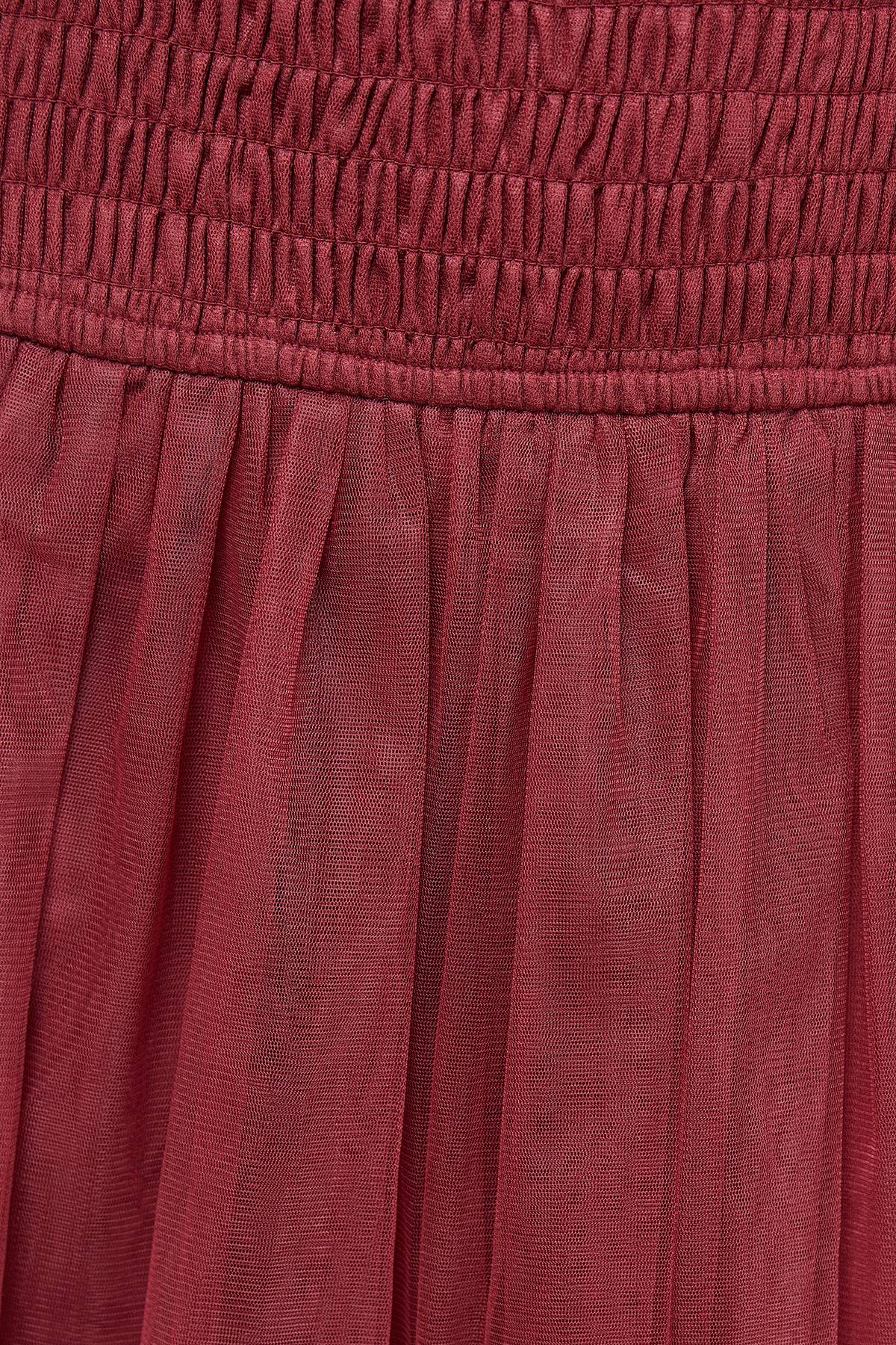 Warehouse Robe Maxi en Tulle à Bandeau Froncé