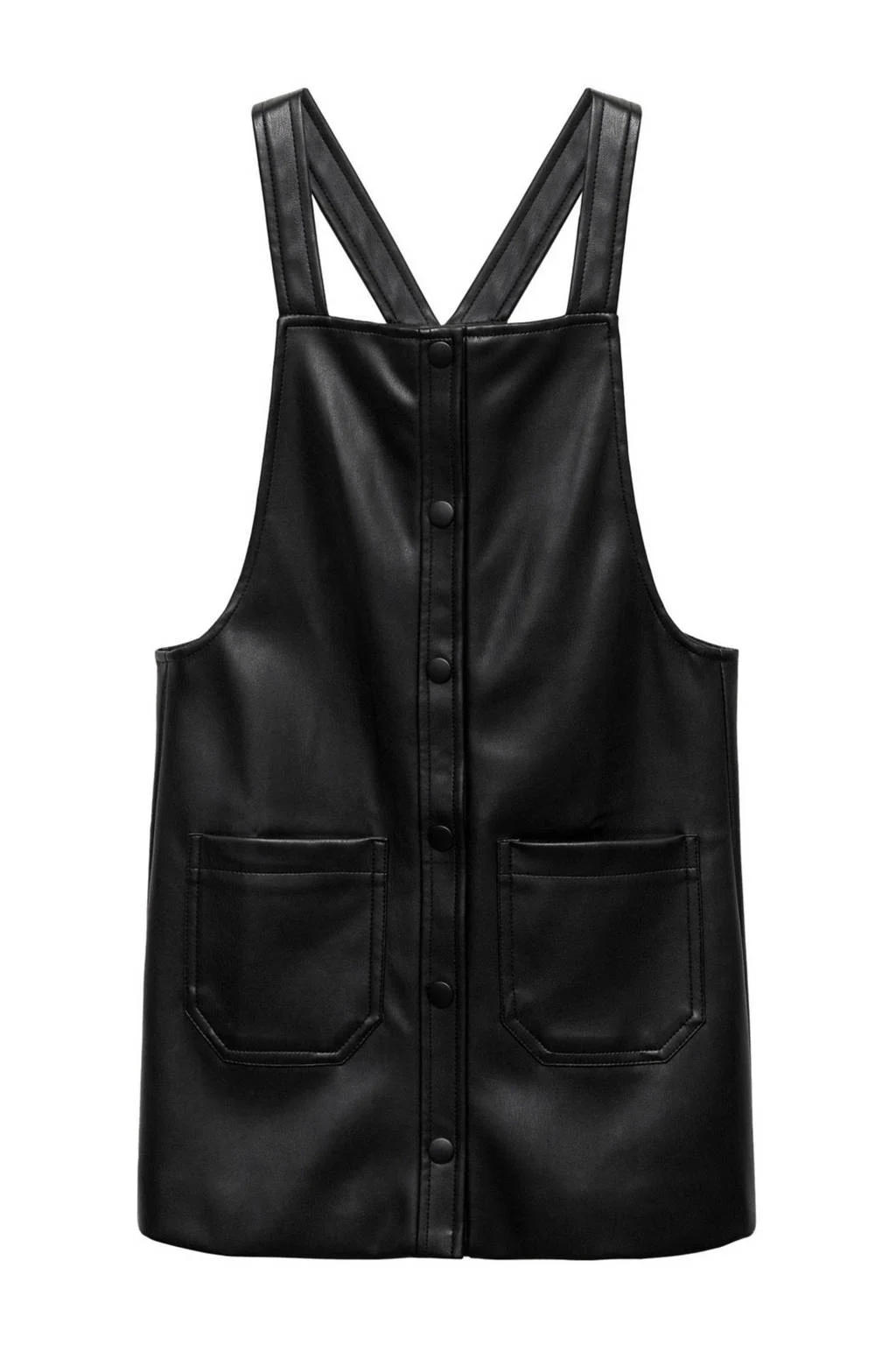 Mango Kids imitatieleren overgooier zwart