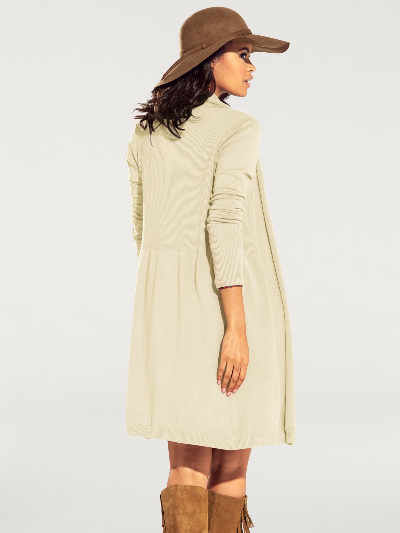 Veste longue en tricot look décontracté tendance