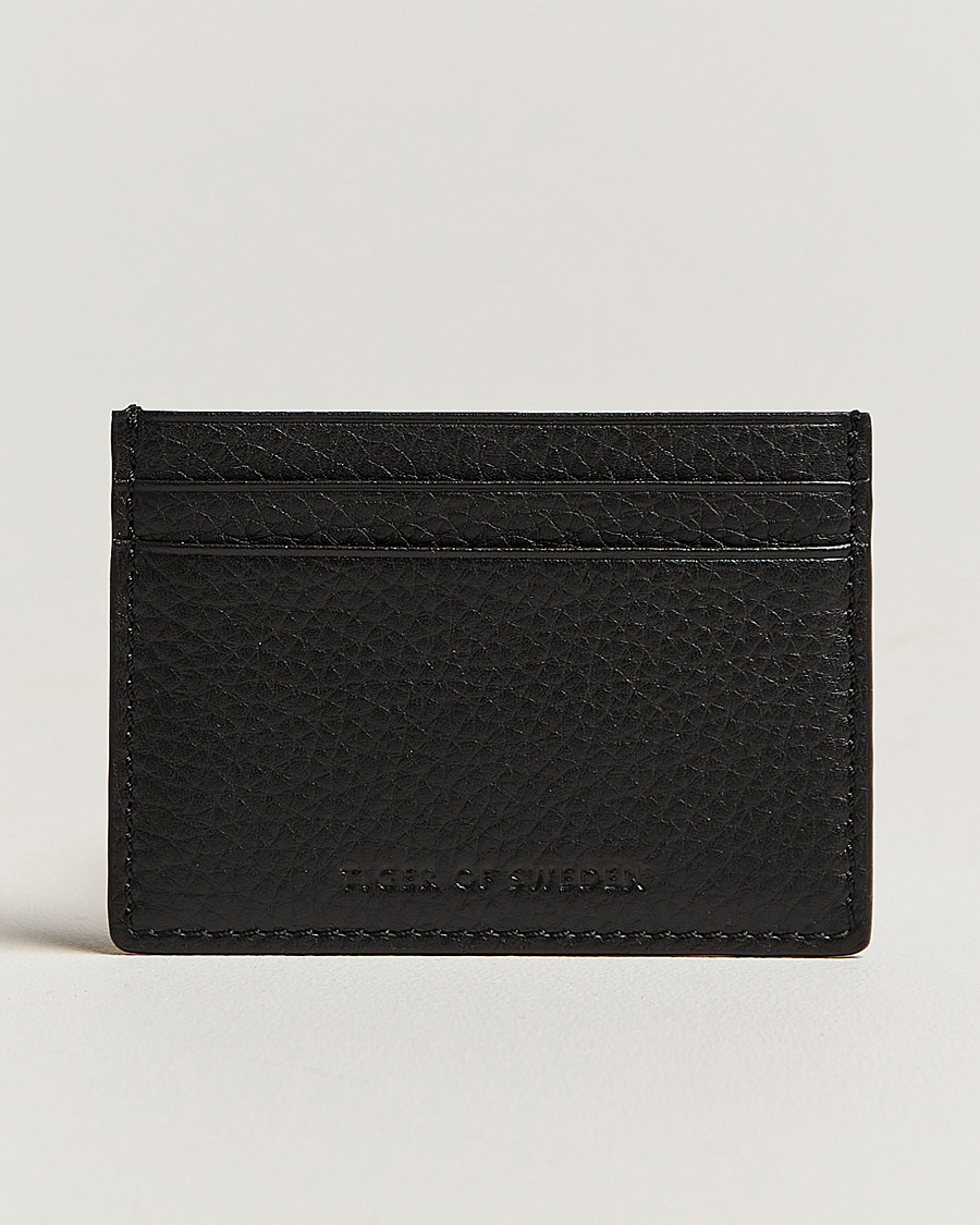 Tiger of Sweden Wake Grained Leather Cardholder Black