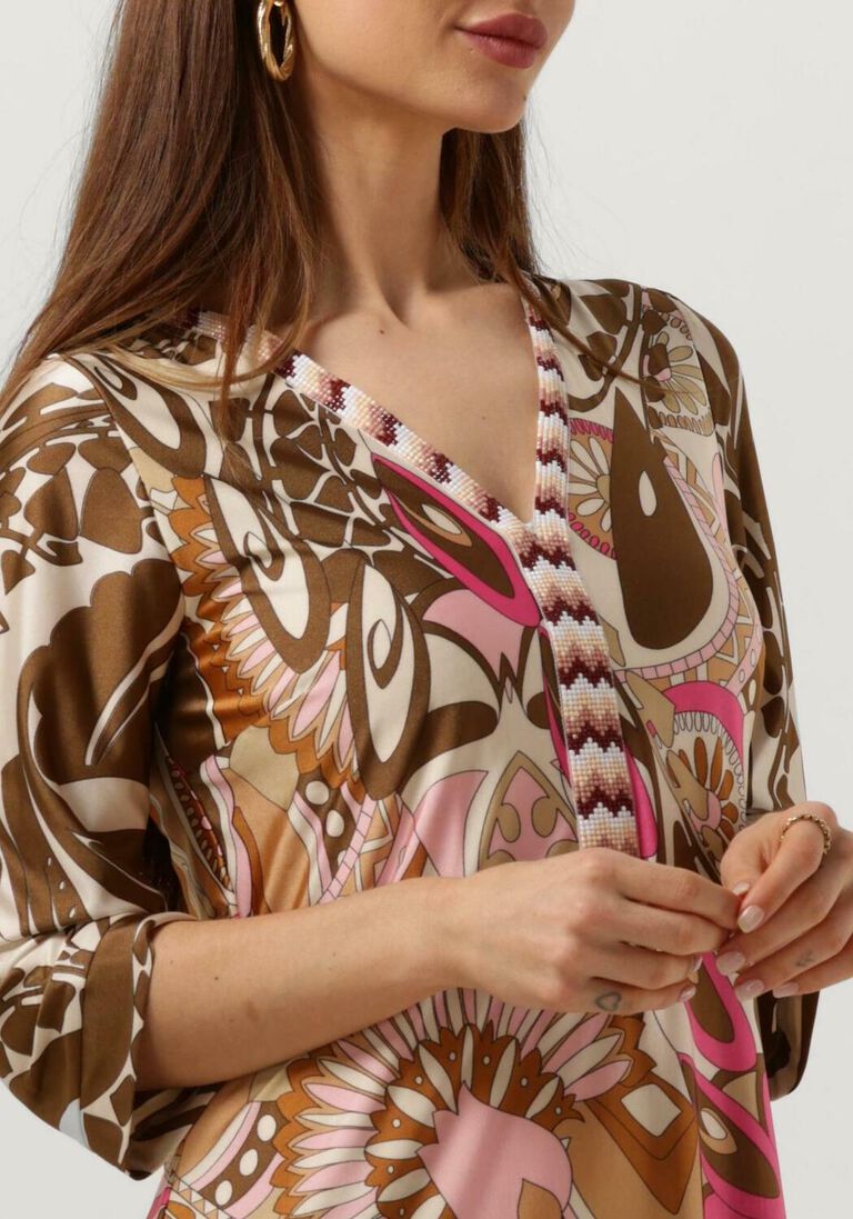 ANA ALCAZAR beige ana alcazar midi jurk 049690-3365