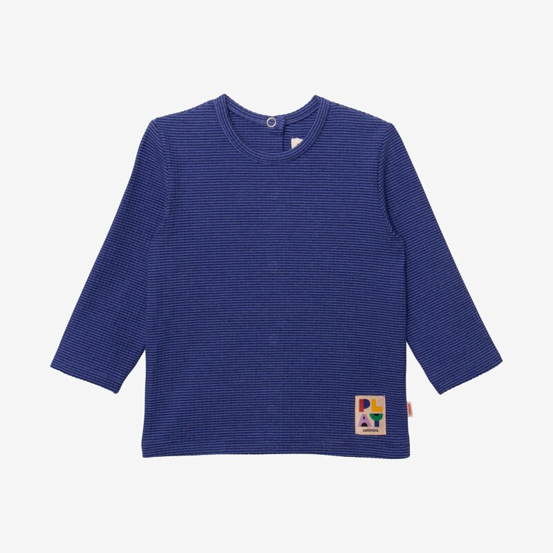 T-shirt bébé marine fines rayures bleu Catimini Bleu