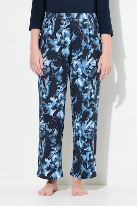 Pyjamahose, Blätter, gerades Bein, Biobaumwolle