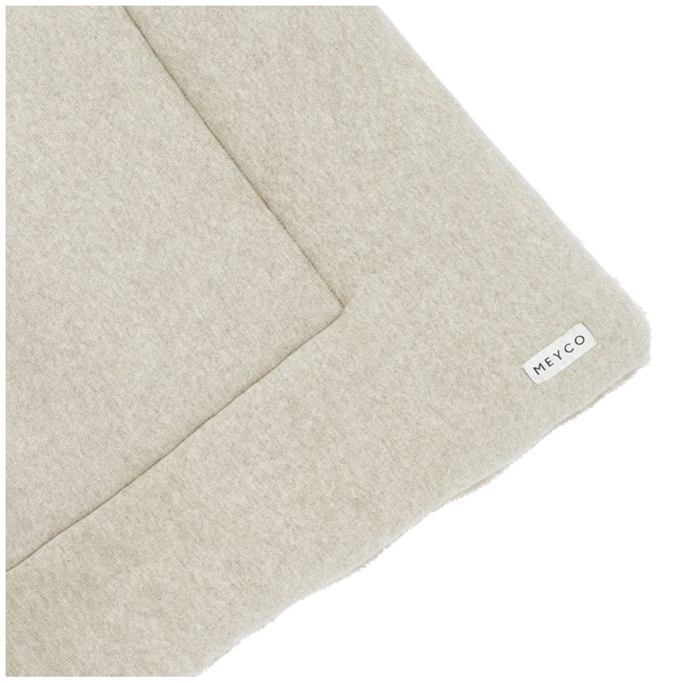 Meyco boxkleed Knit basic met teddy beige