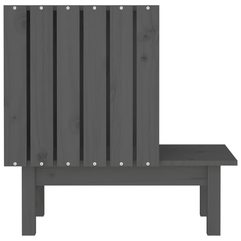 Maison pour chat gris 60x36x60 cm bois de pin massif