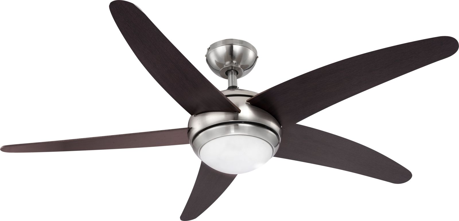 Deckenventilator - Nickel matt-Wenge - mit Licht