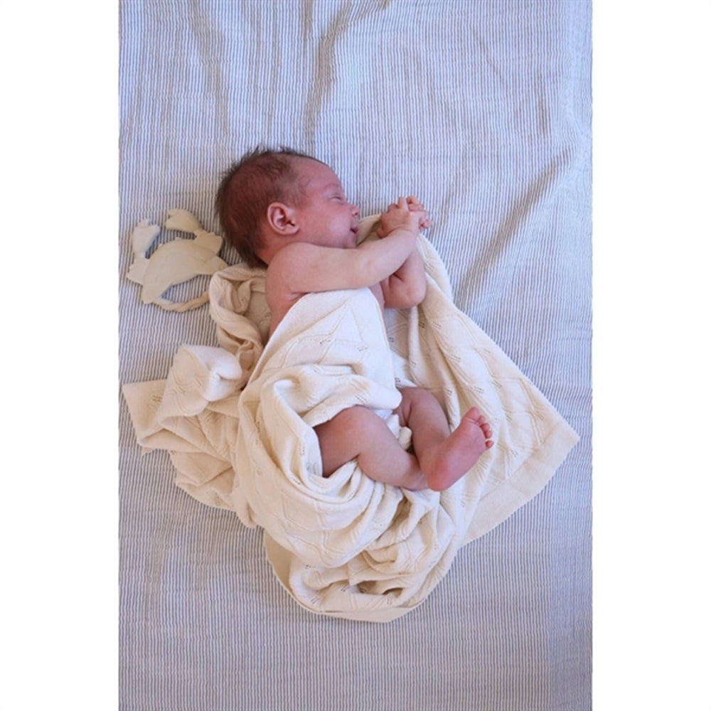 Muslin Tæppe Classic Stripes Blue