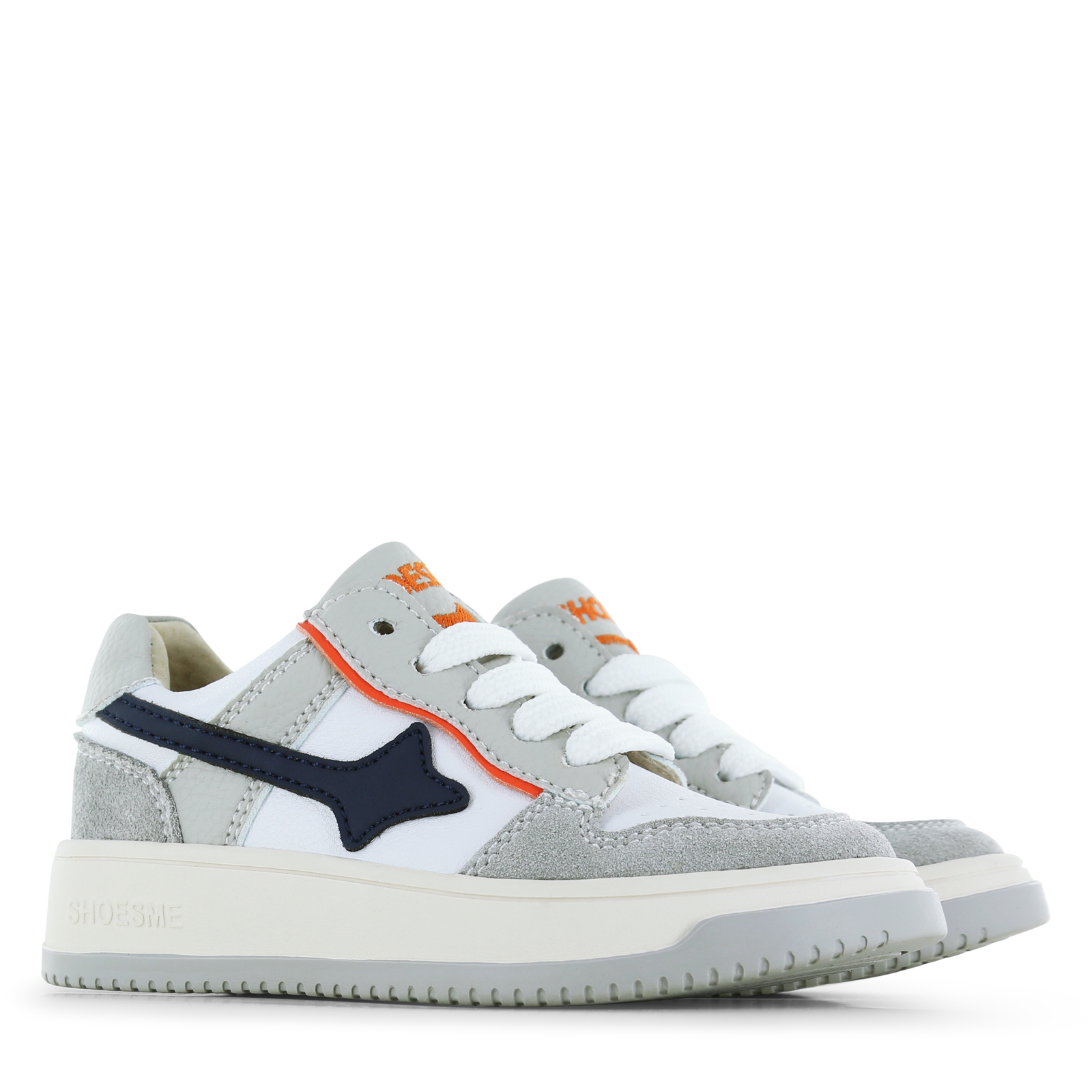 Shoesme grijze sneaker Microfiber leer, Suède | Jongens schoenen