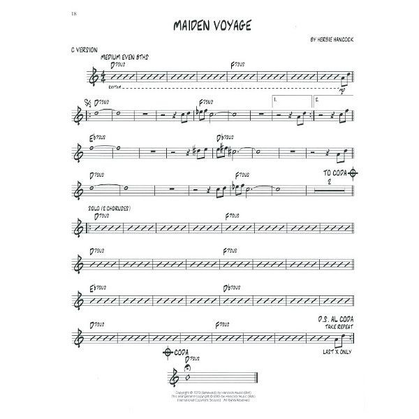 Hal Leonard Jazz Play Along Maiden Voyage