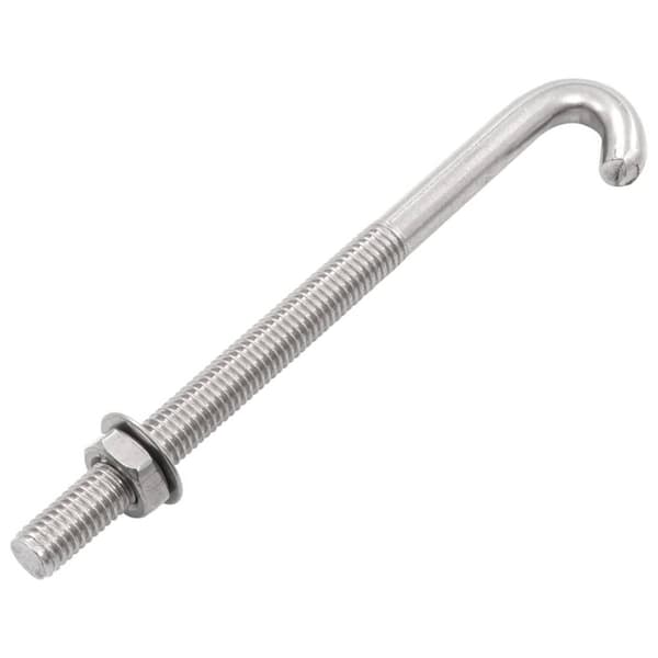 vidaXL Forankret j-bolt med mutter og skive M8x120 mm 25 sett