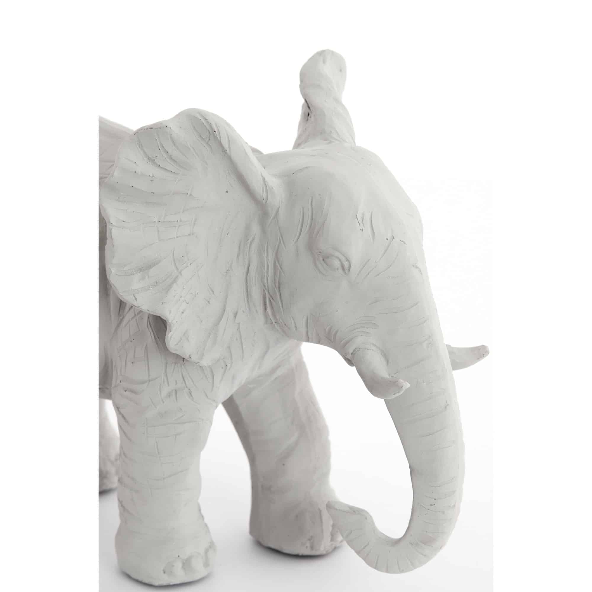 Light & Living Ornament Elephant - Wit - 30,5x18,5x24cm