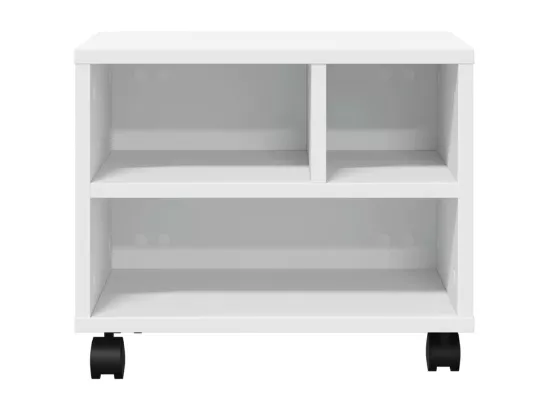Support d'imprimante avec roulettes blanc 41x32x34,5 cm