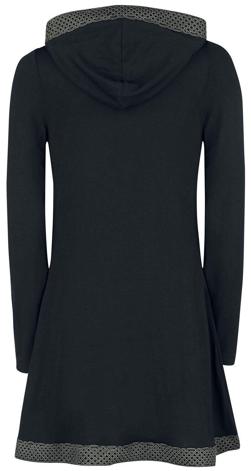 Gilet Avec Capuche Et Bords Nœuds Celtiques | Black Premium by EMP Cardigan