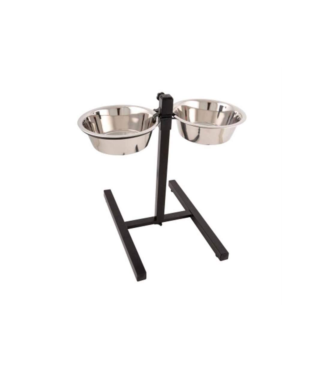 Paris Prix - Lot De 2 Gamelles Pour Chien réglable 46cm Argent