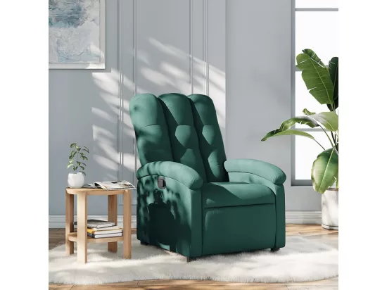 Fauteuil inclinable Vert foncé Tissu