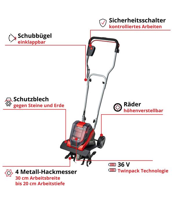 Einhell Akku-Bodenhacke GE-CR 30 Li-Solo