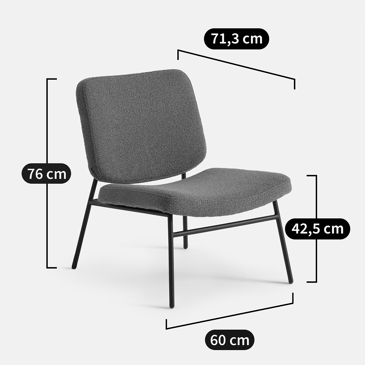 LA REDOUTE INTERIORS<br>Poltrona boucle Sarlia