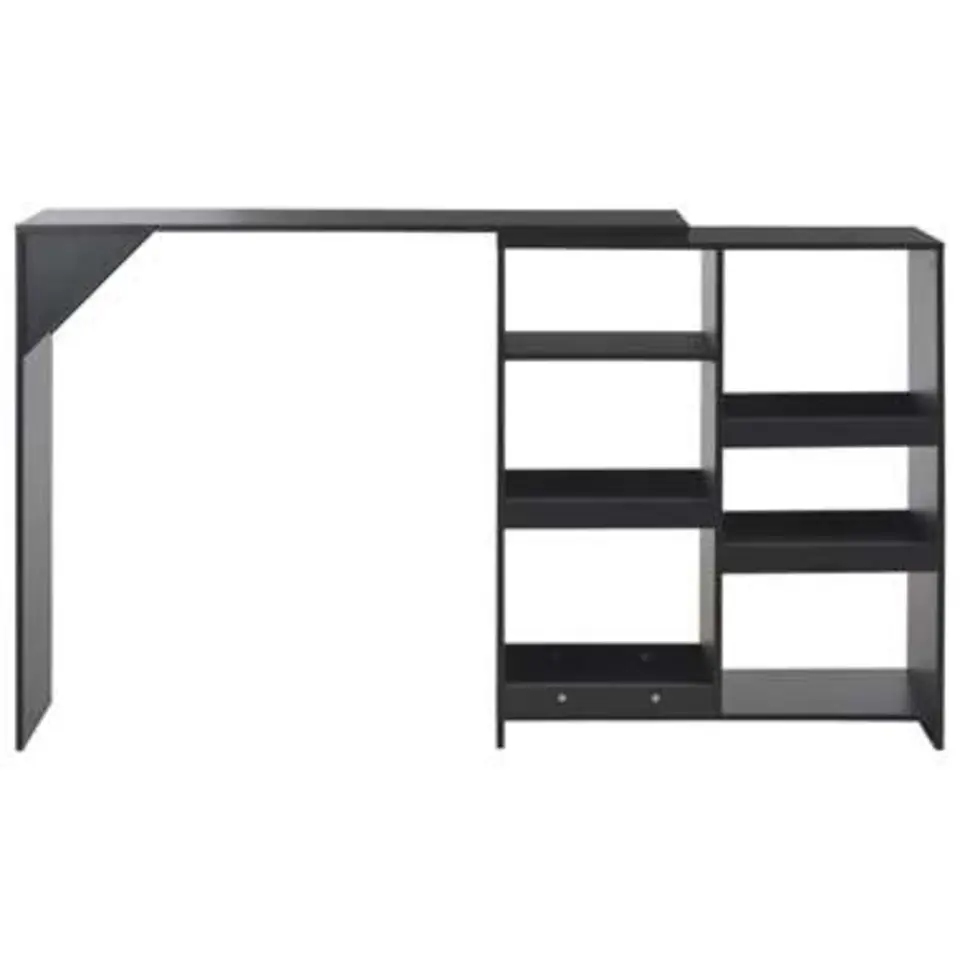 vidaXL - Bartafel - Zwart - Bewerkt hout