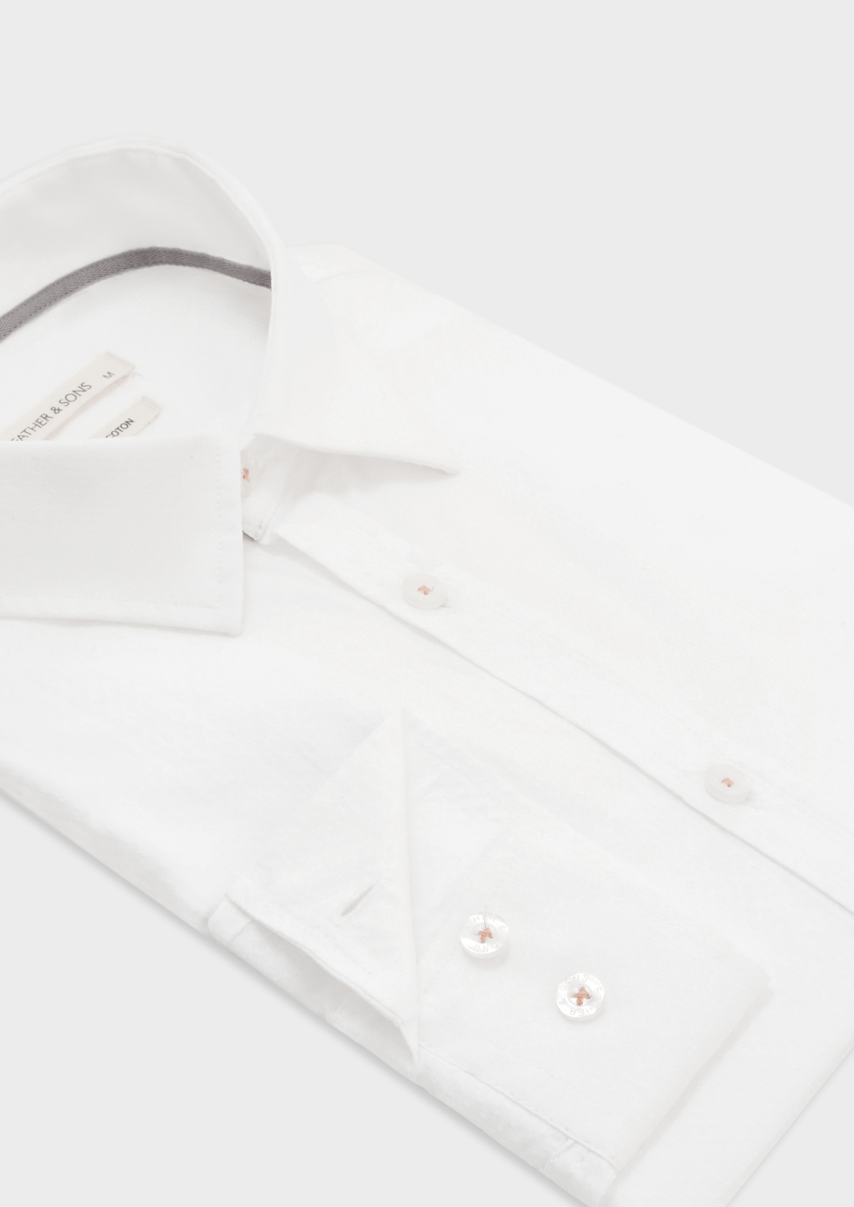 Chemise sport Slim en coton façonné uni blanc