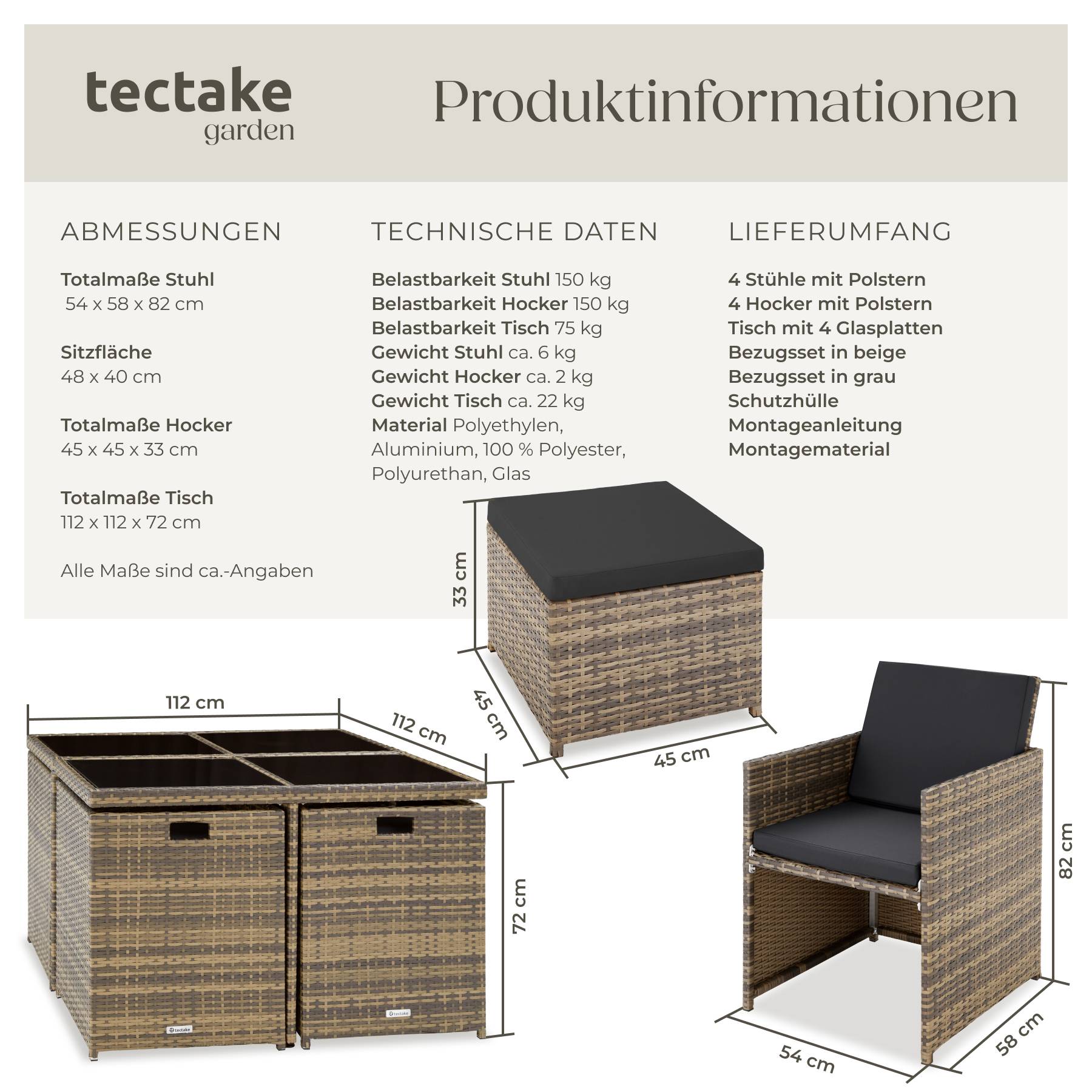 Rattan Sitzgruppe Manhattan