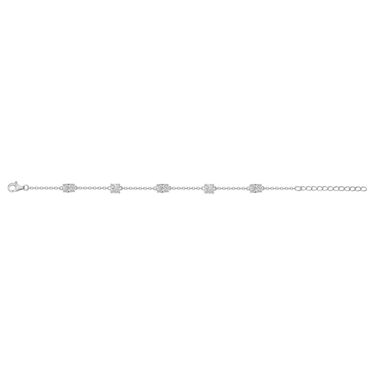 Bracelet en Argent avec oxyde de zirconium blanc