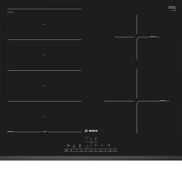 Plaque de cuisson à induction Bosch PXE631FC1E 60 cm, 4 foyers