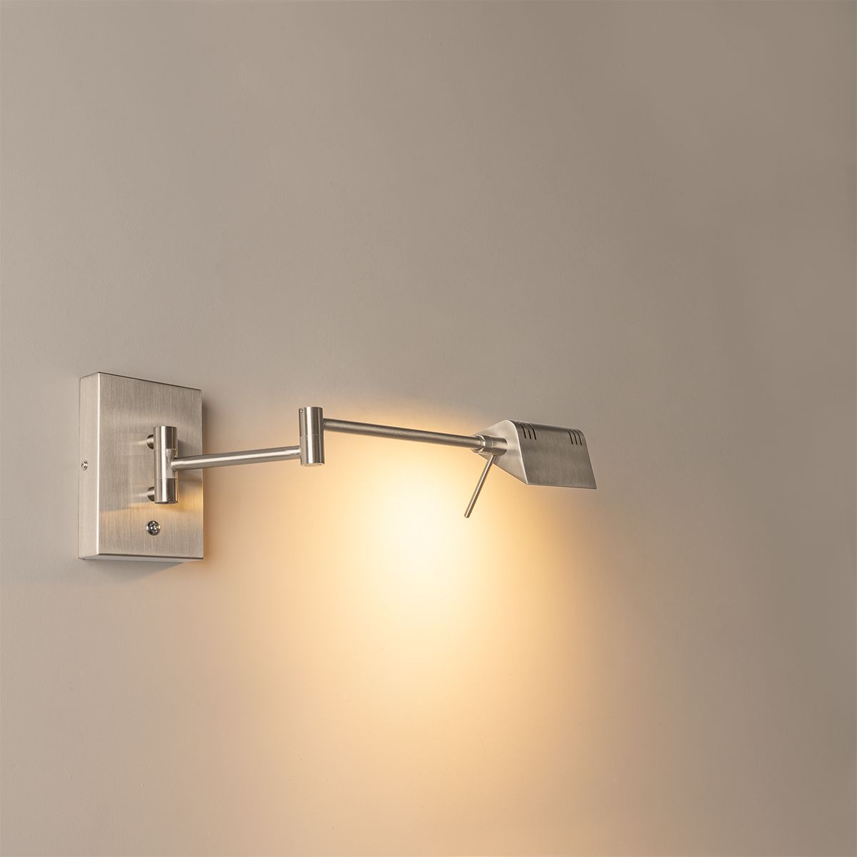 Design wandlamp staal incl. LED dimbaar - Notia