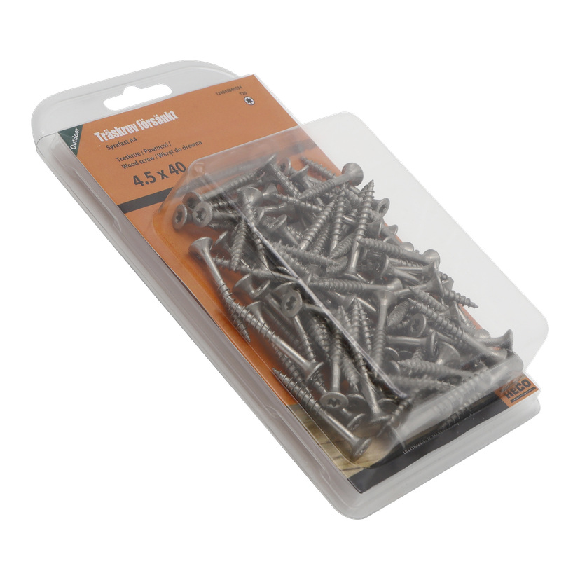Treskruer 100-pk 4,5x40 mm