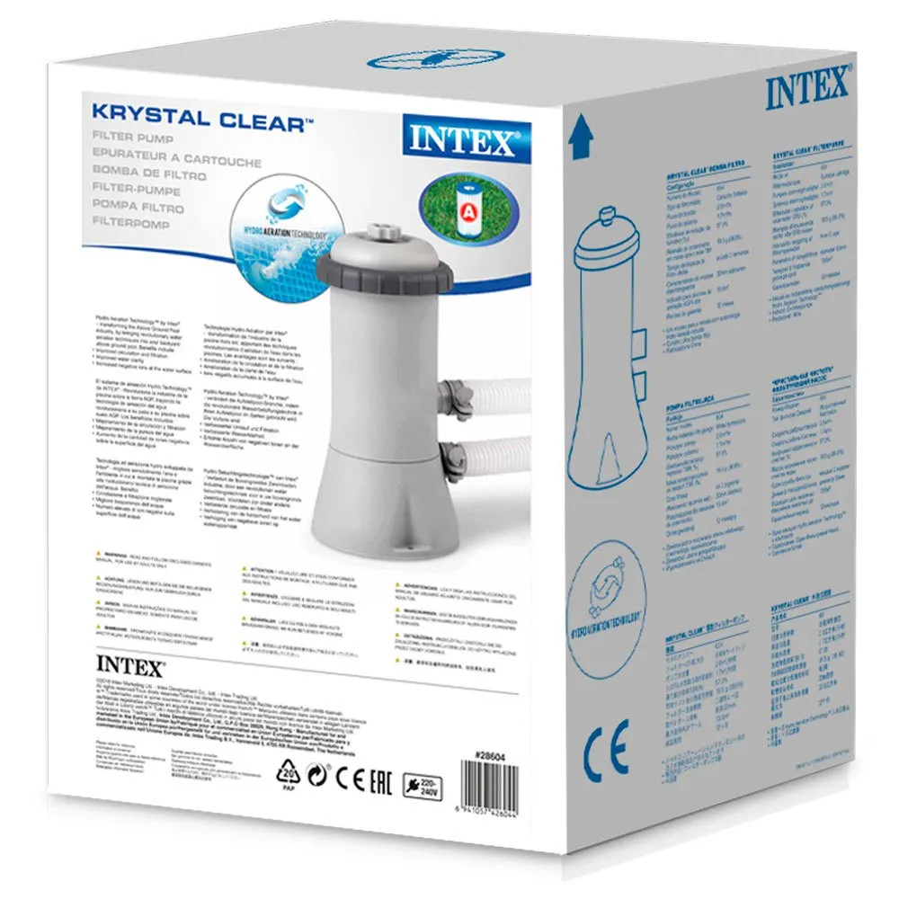 Intex Krystal Clear Kartuschenfilterpumpe 2.006L/h