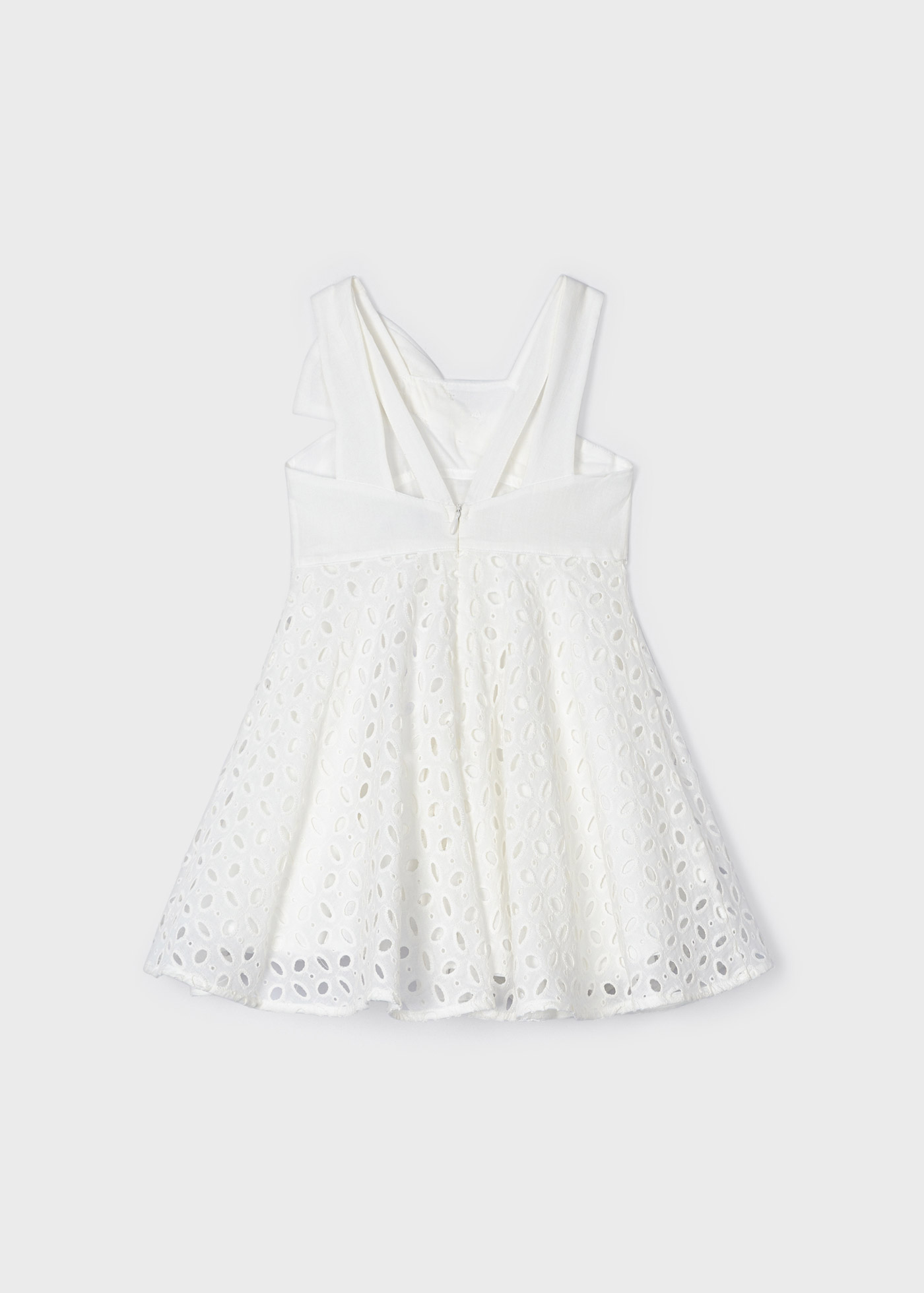 Vestido de algodão perfurado para meninas