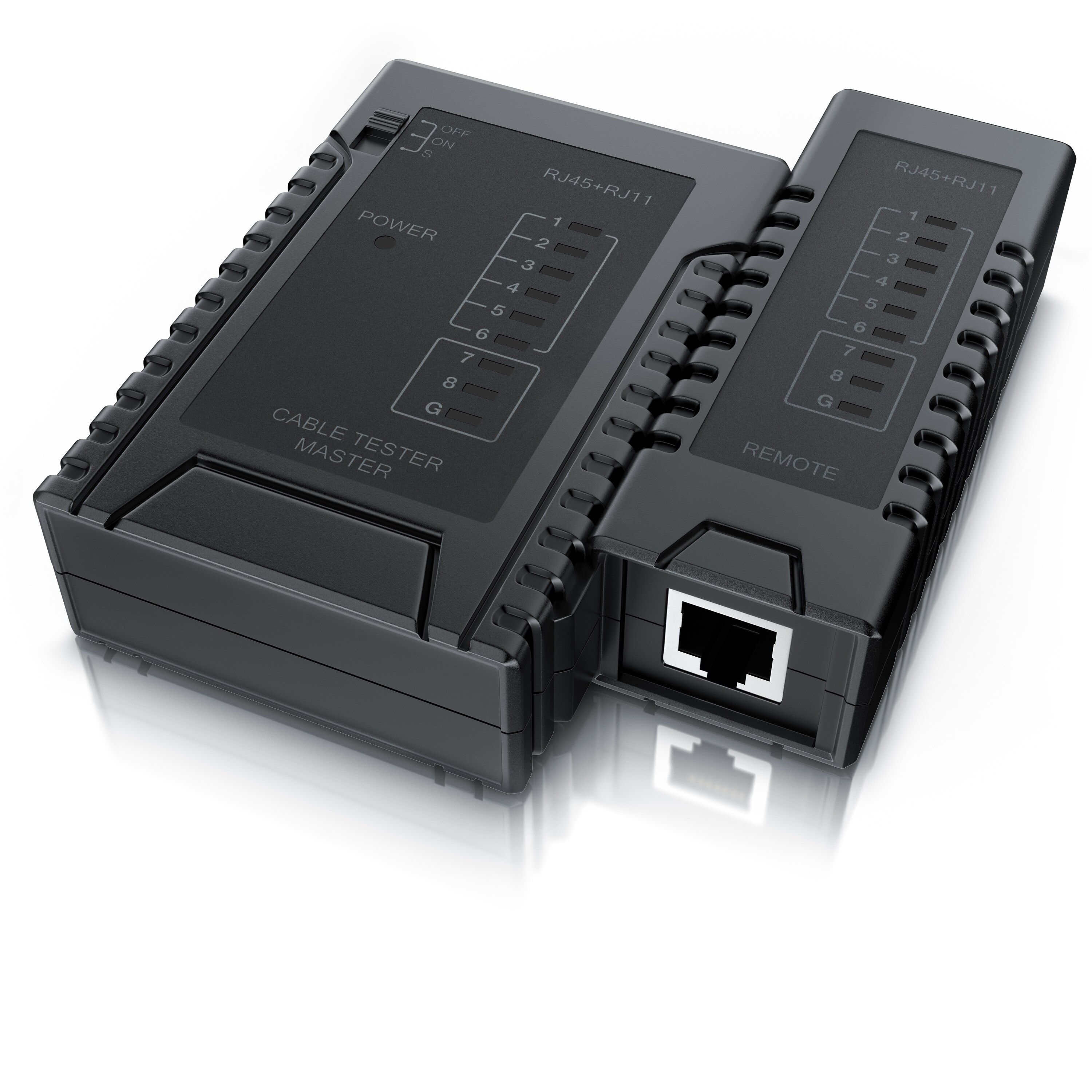 CSL Netzwerk Kabeltester für RJ45 & RJ11 Kabel Testen von Leitungen in Böden, Wänden & Decken