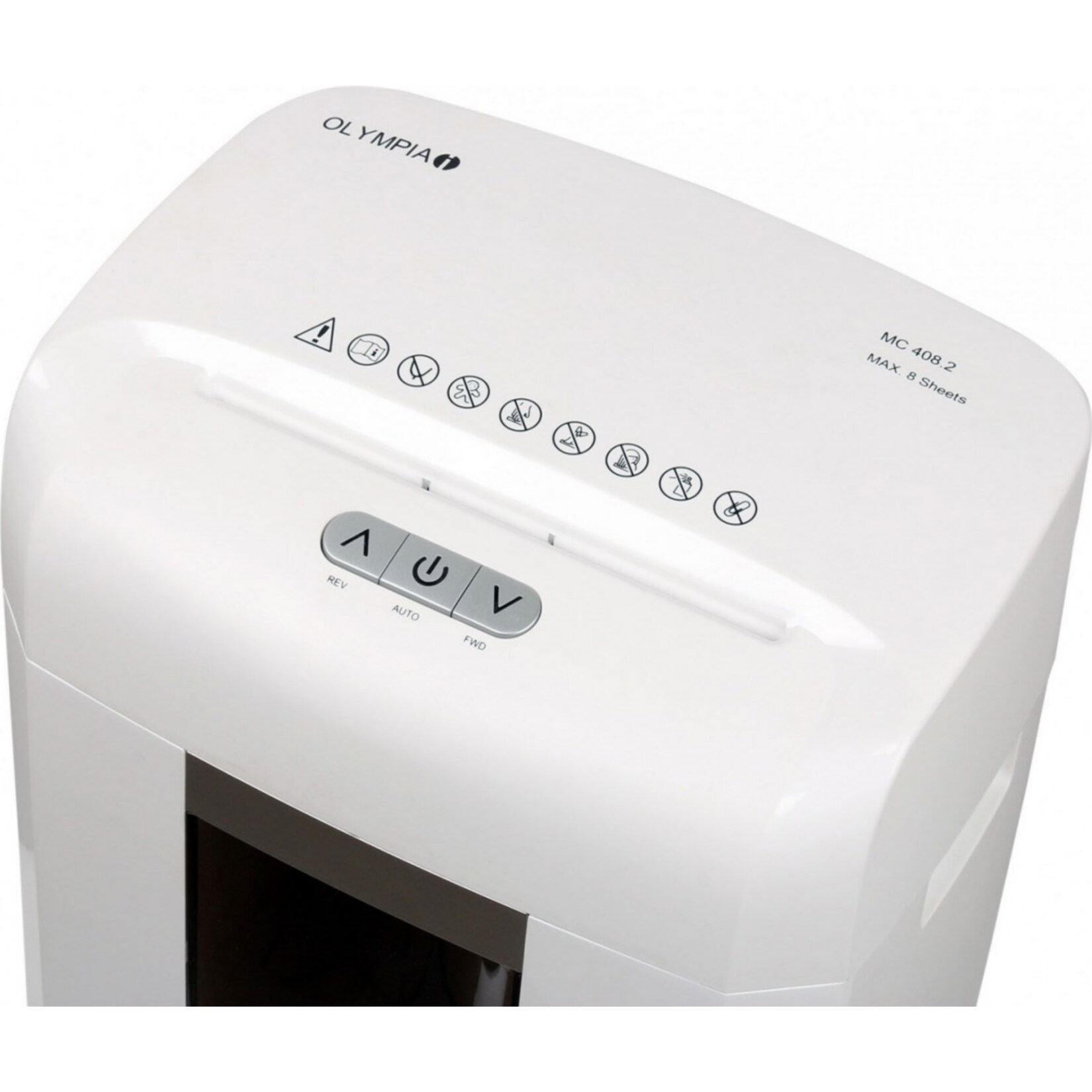 OLYMPIA MC 408.2 professioneller Aktenvernichter, Micro Partikelschnitt, bis 8 Blatt