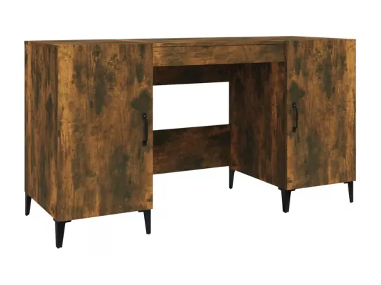 Bureau Chêne fumé 140x50x75 cm Bois d'ingénierie