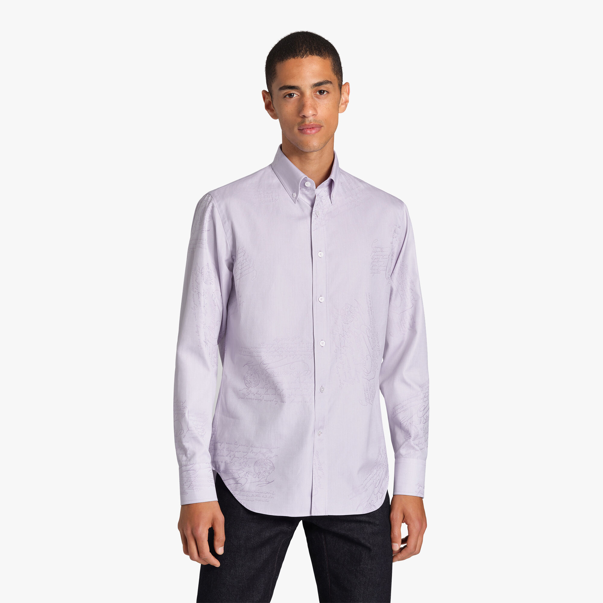 Chemise Alessandro À Col Boutonne En Coton Scritto