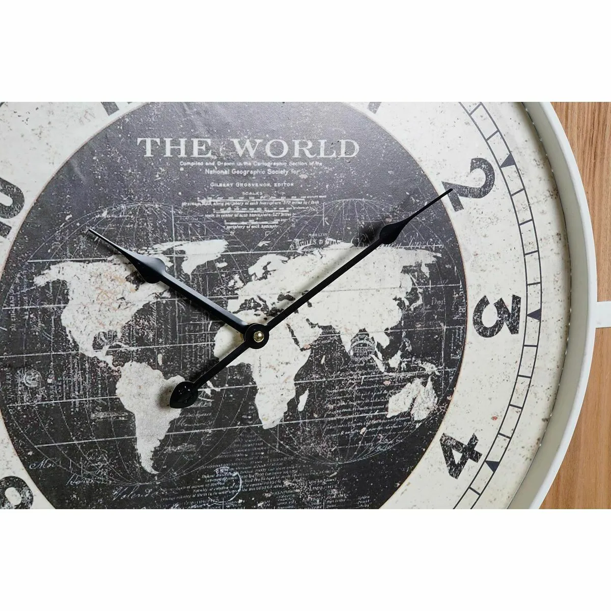 DKD Home Decor Horloge Murale Mappemonde