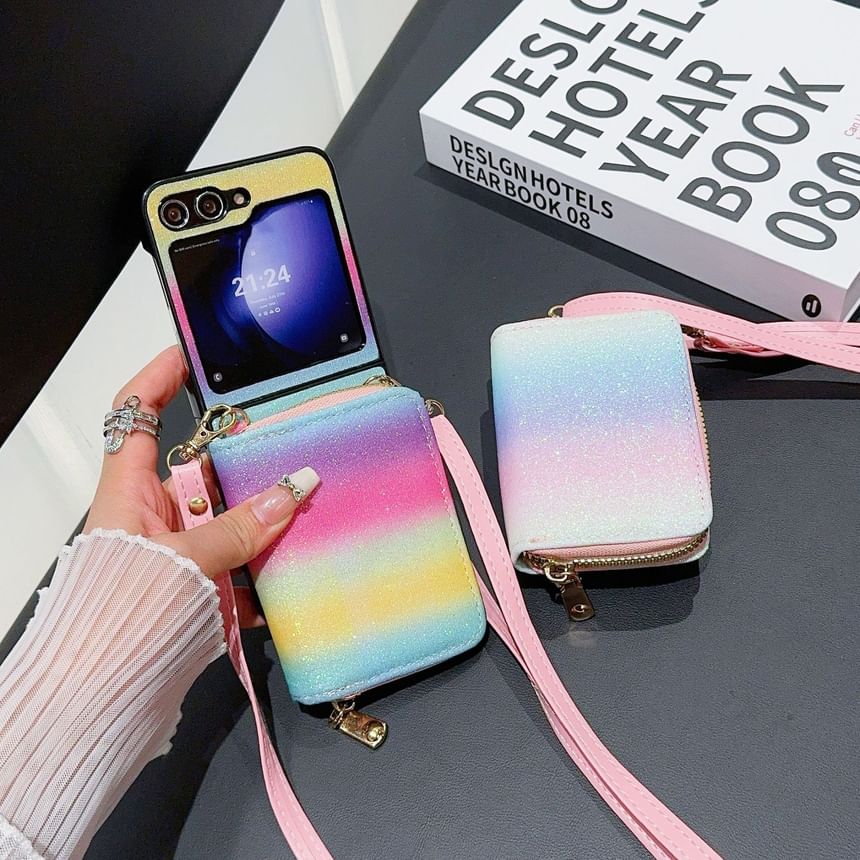 Vachie - Telefoonhoesje met rits en lanyard - Samsung Flip