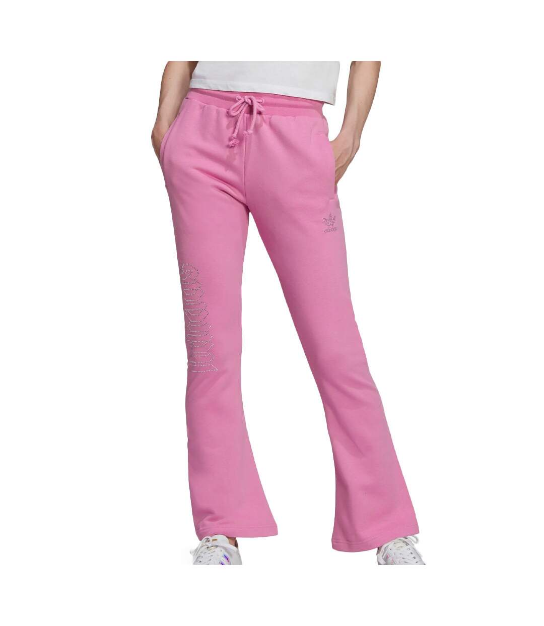 Jogging Rose femme Adidas Open Hem