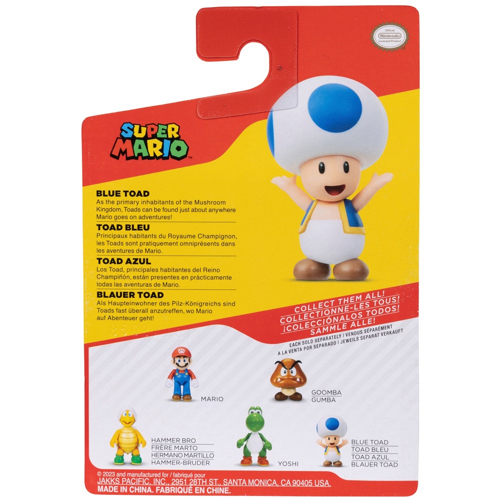 Nintendo Super Mario 6 cm blaue Toad-Figur