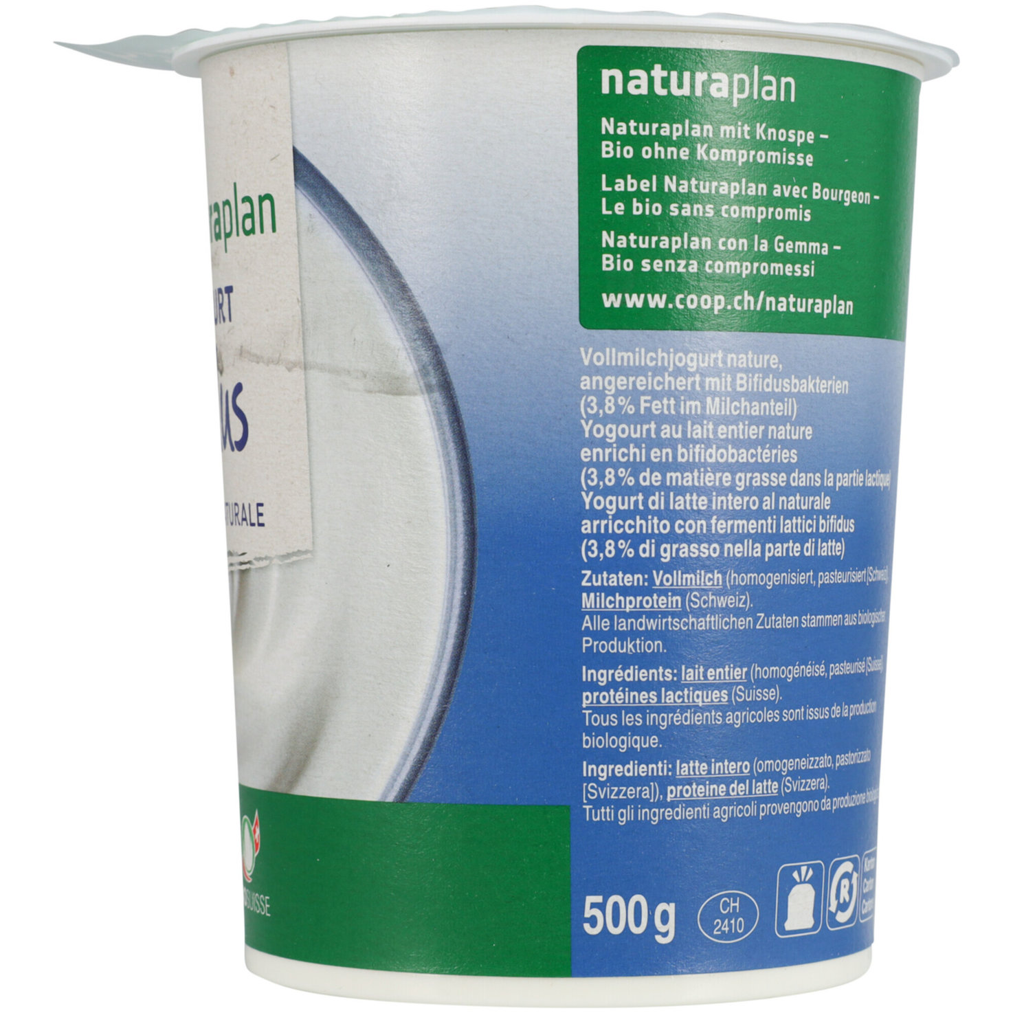 Naturaplan Bio Joghurt Bifidus Natur