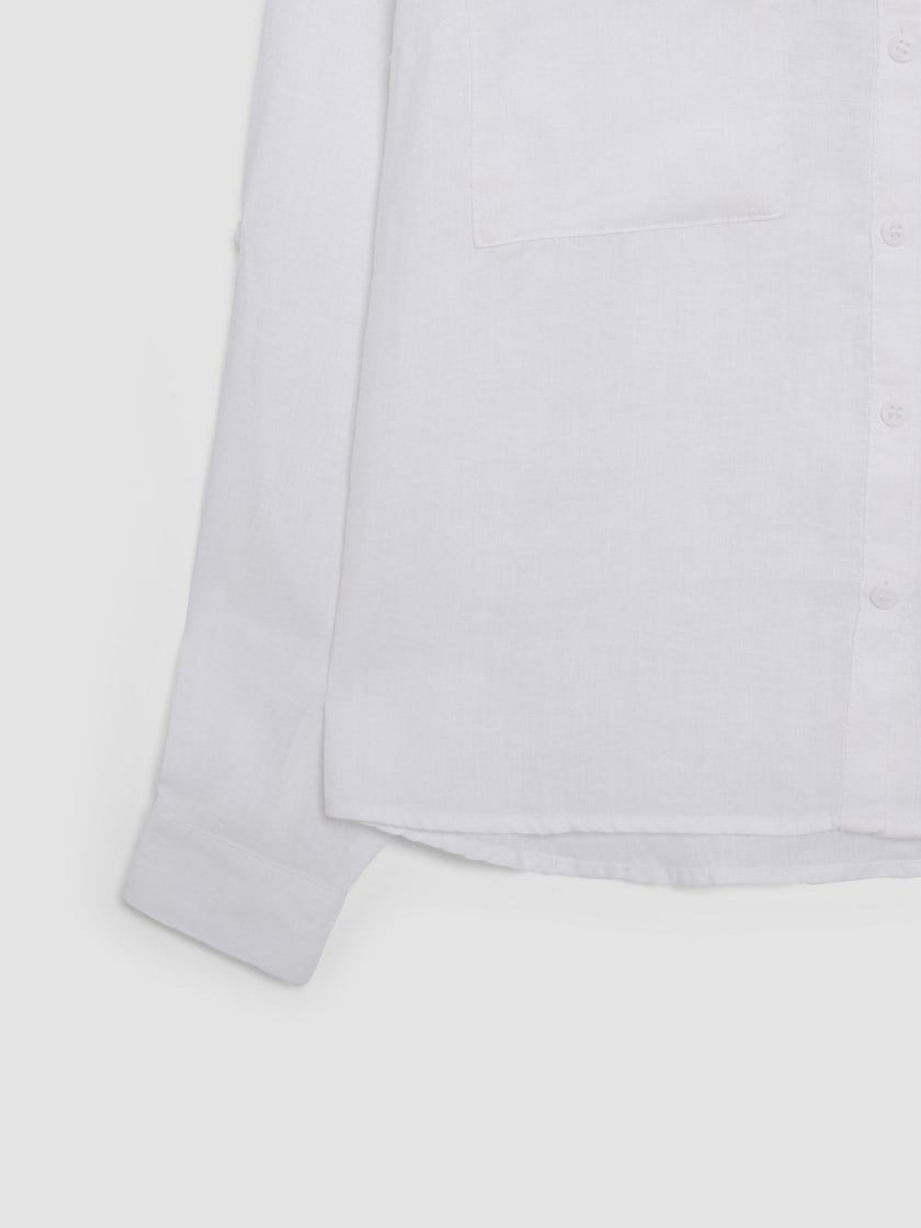 Meghan linskjorte Bright White