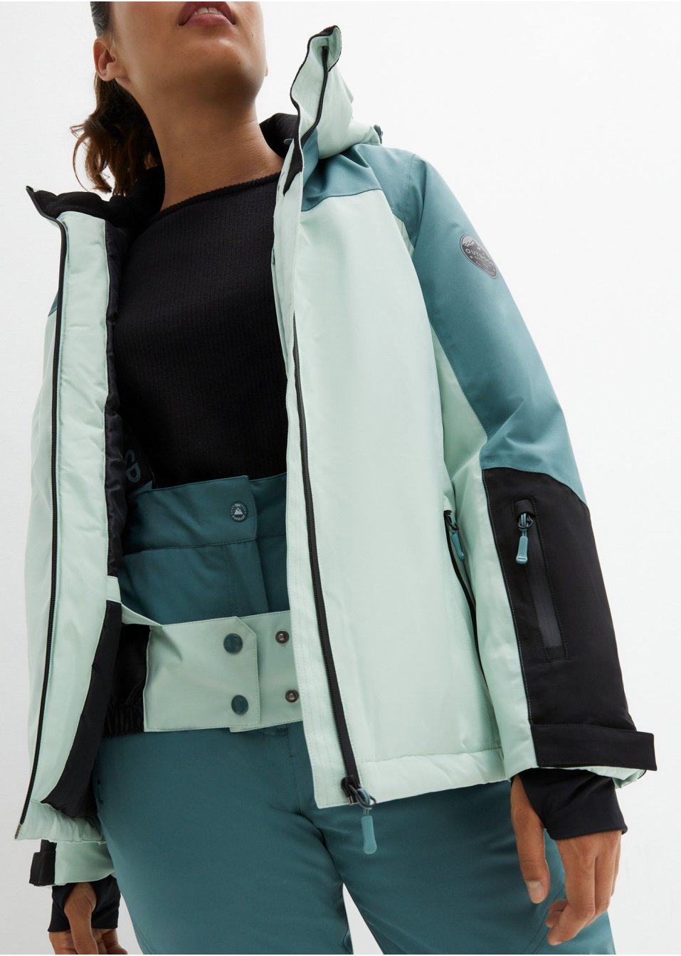 Veste de ski fonctionnelle avec fentes d'aération, étanche