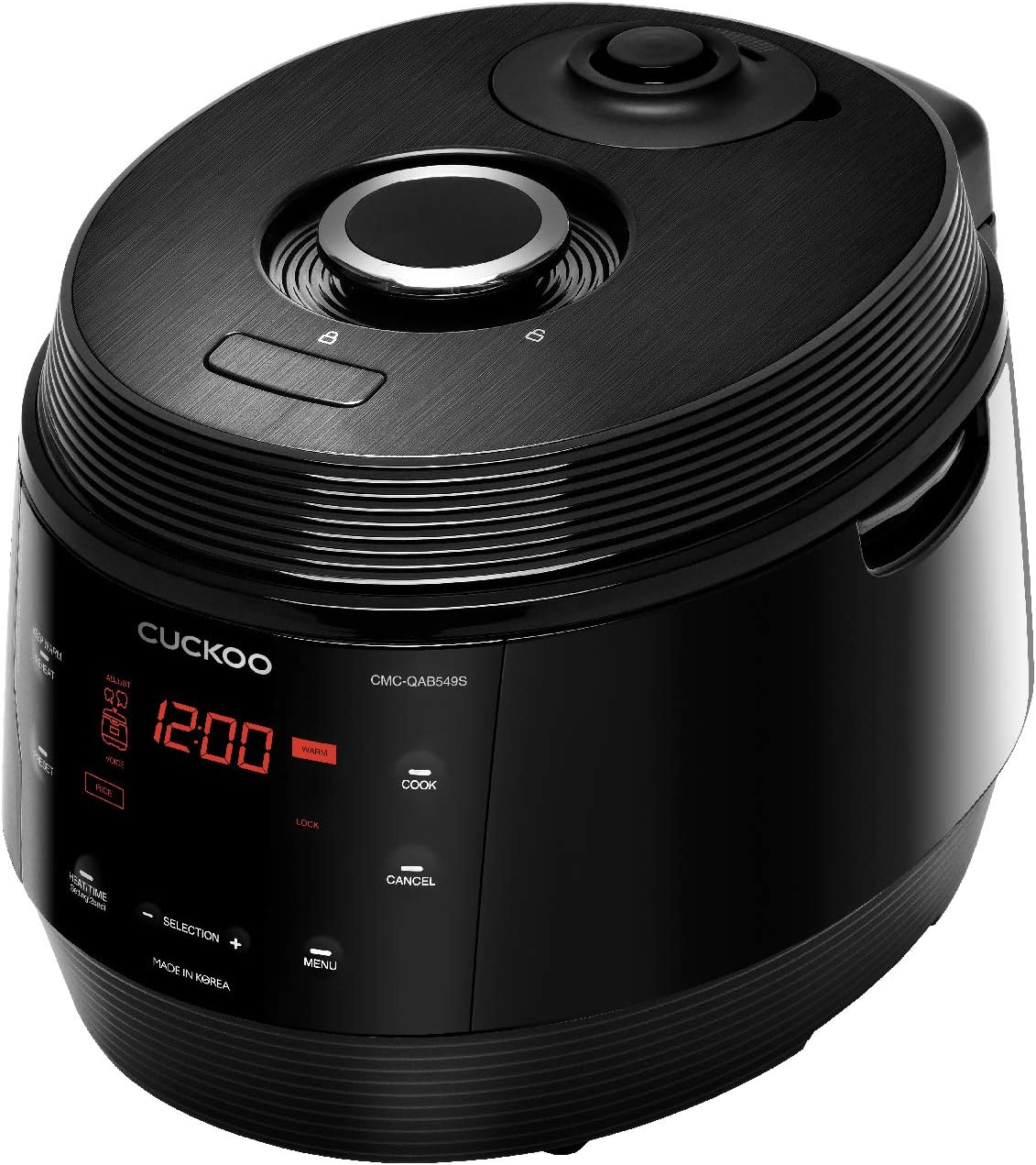 CUCKOO CMC-QAB549S Premium 8 in 1 Multikocher ICOOK Q5 mit 10 vorprogrammierten Modi Schwarz