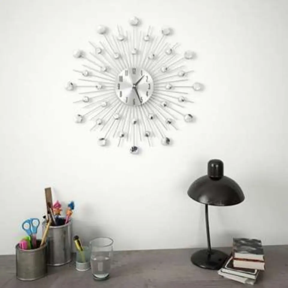 vidaXL - Wandklok - Zilver - Aluminium