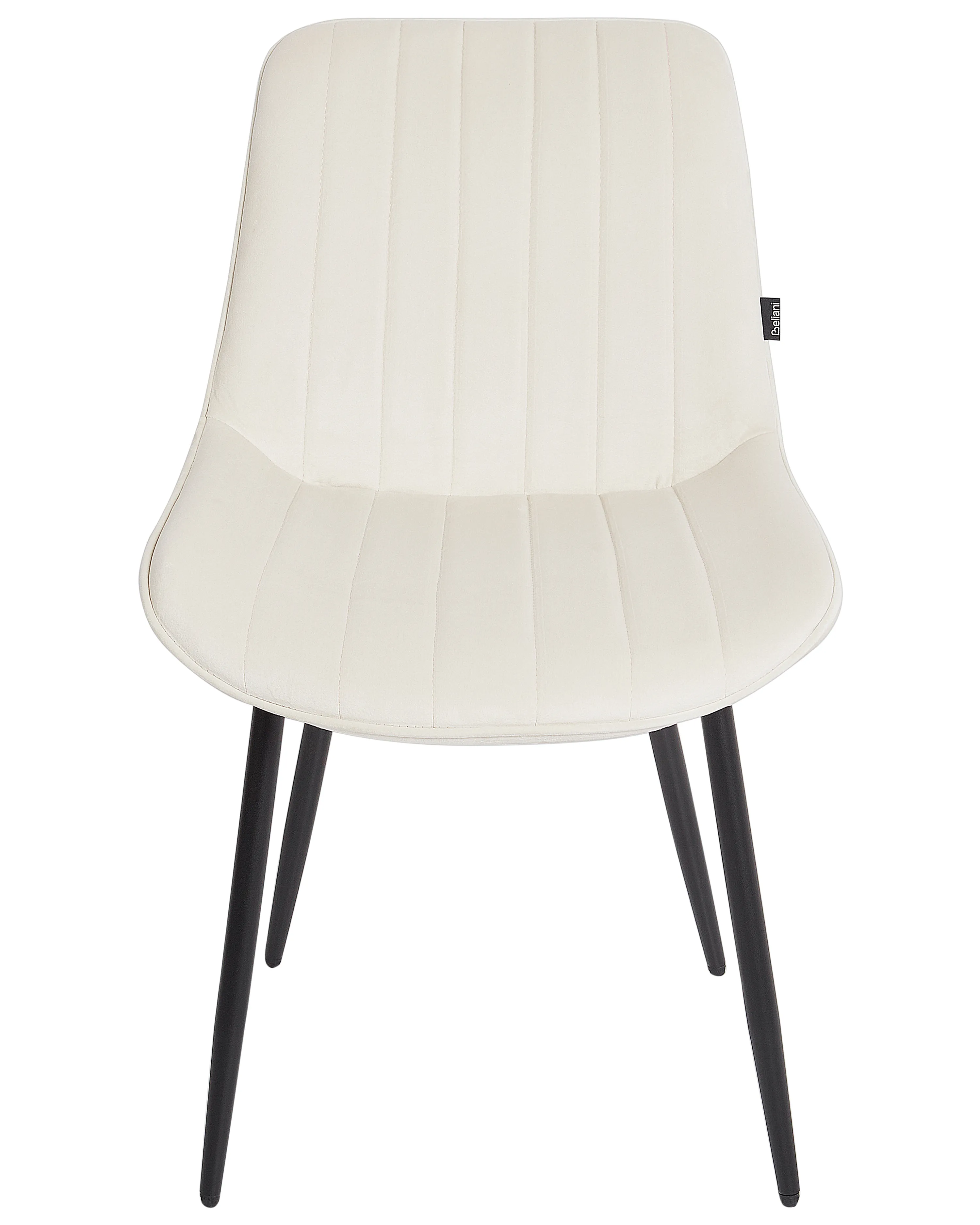 Set van 2 eetkamerstoelen DUBROVNIK Fluweel Lichtbeige